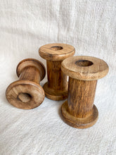 Load image into Gallery viewer, SET OF WOODEN SPOOLS

