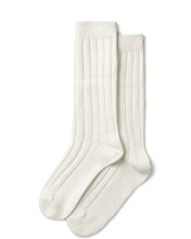 Load image into Gallery viewer, CASHMERE BLEND SOCKS IVORY

